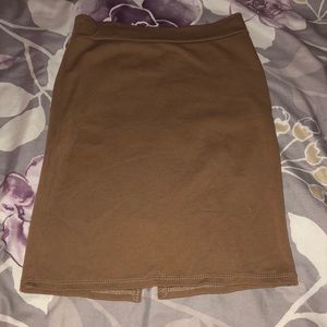 Brown pencil skirt
